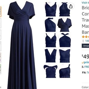 Navy Blue Bridesmaid Dress